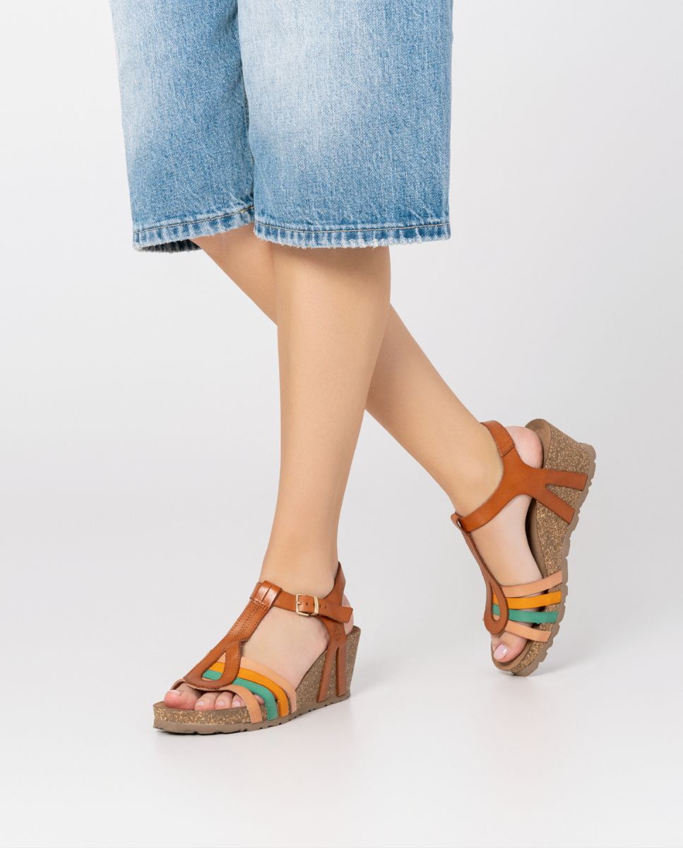Wedge sandal CADIZ-301 brown