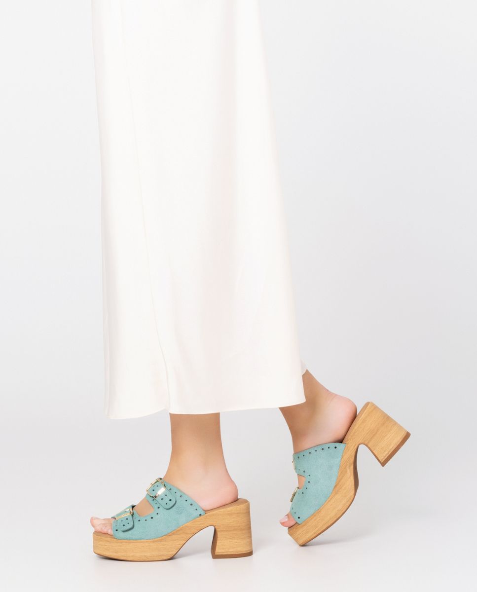 Heeled sandal BONAI-003 green