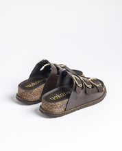 Platform sandal ALI-260 dark brown