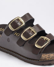 Platform sandal ALI-260 dark brown