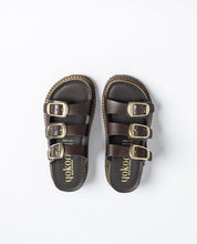 Platform sandal ALI-260 dark brown
