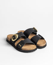Flache Sandale BOLUS-254 schwarz