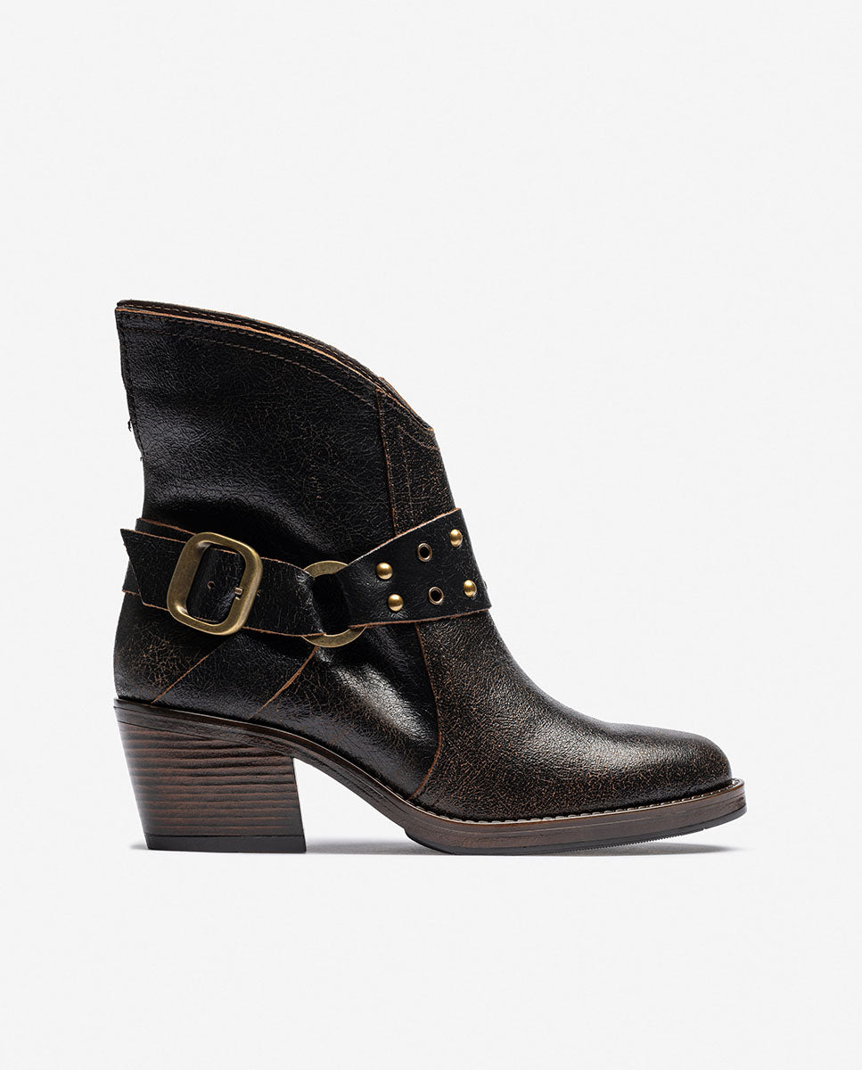 Stiefeletten mit Absatz BRAVA-001 braun
