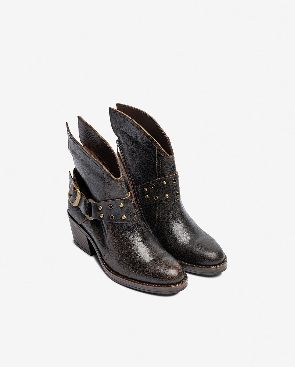 Stiefeletten mit Absatz BRAVA-001 braun