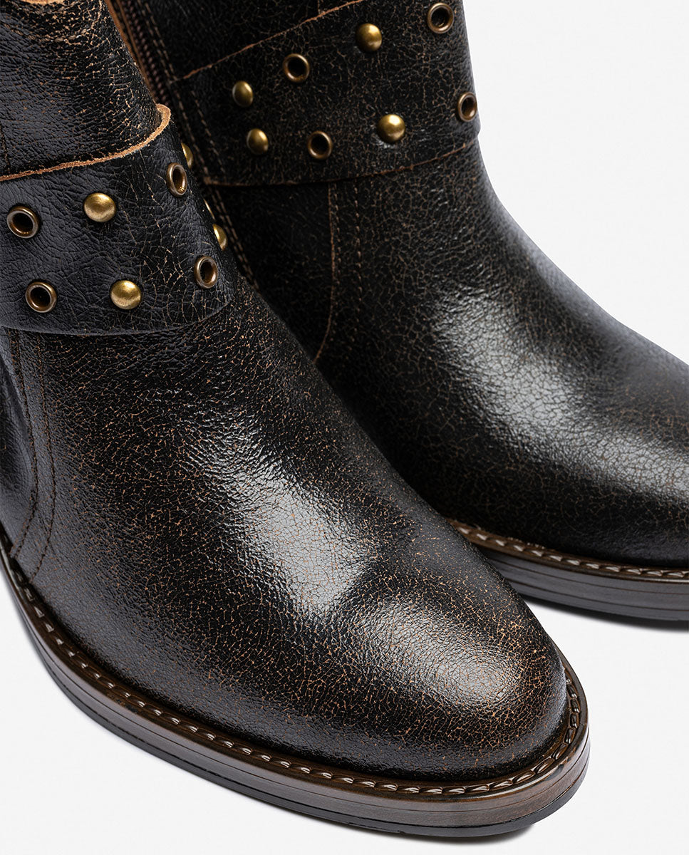 Stiefeletten mit Absatz BRAVA-001 braun