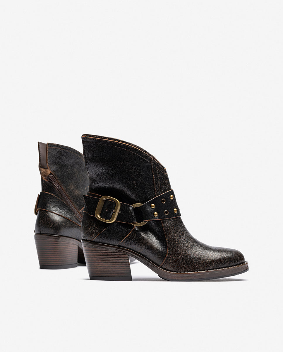 Stiefeletten mit Absatz BRAVA-001 braun