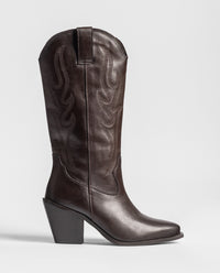 Stivale con tacco DAKOTA-262 marrone scuro