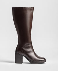 Stivale con tacco DEGAS-261 marrone scuro