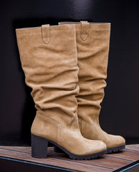 Stivaletti con tacco PRAGA-019 beige