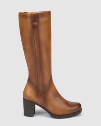 stivale con tacco praga 004 marrone