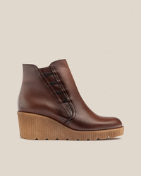 Stiefelette mit Keilabsatz MADONA-006 Braun