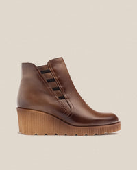 Stiefelette mit Keilabsatz MADONA-006 Braun