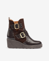 Stivaletto con zeppa MADONA-011 marrone