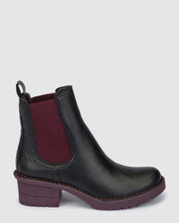 heeled ankle boot londres 002 burgundy