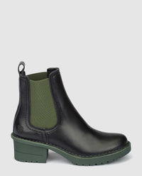 heeled ankle boot londres 002 khaki