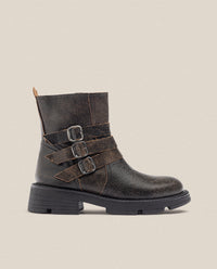 Bottine plate ELZE-004 noir