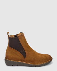 stivaletto con zeppa lyon 004 marrone