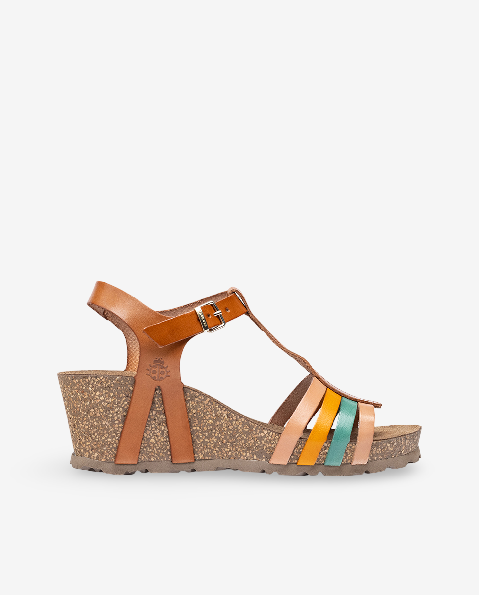 Wedge sandal CADIZ-301 brown