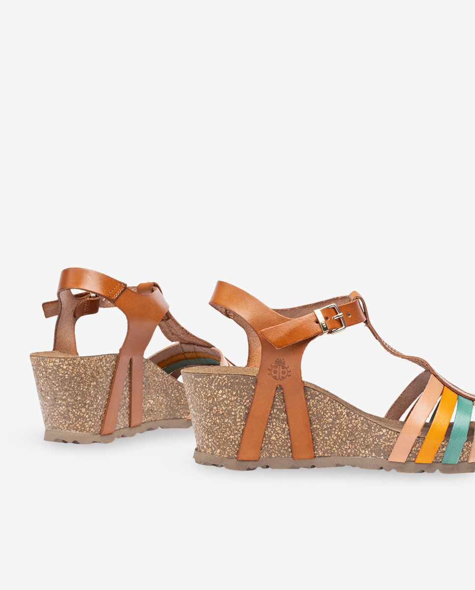 Wedge sandal CADIZ-301 brown