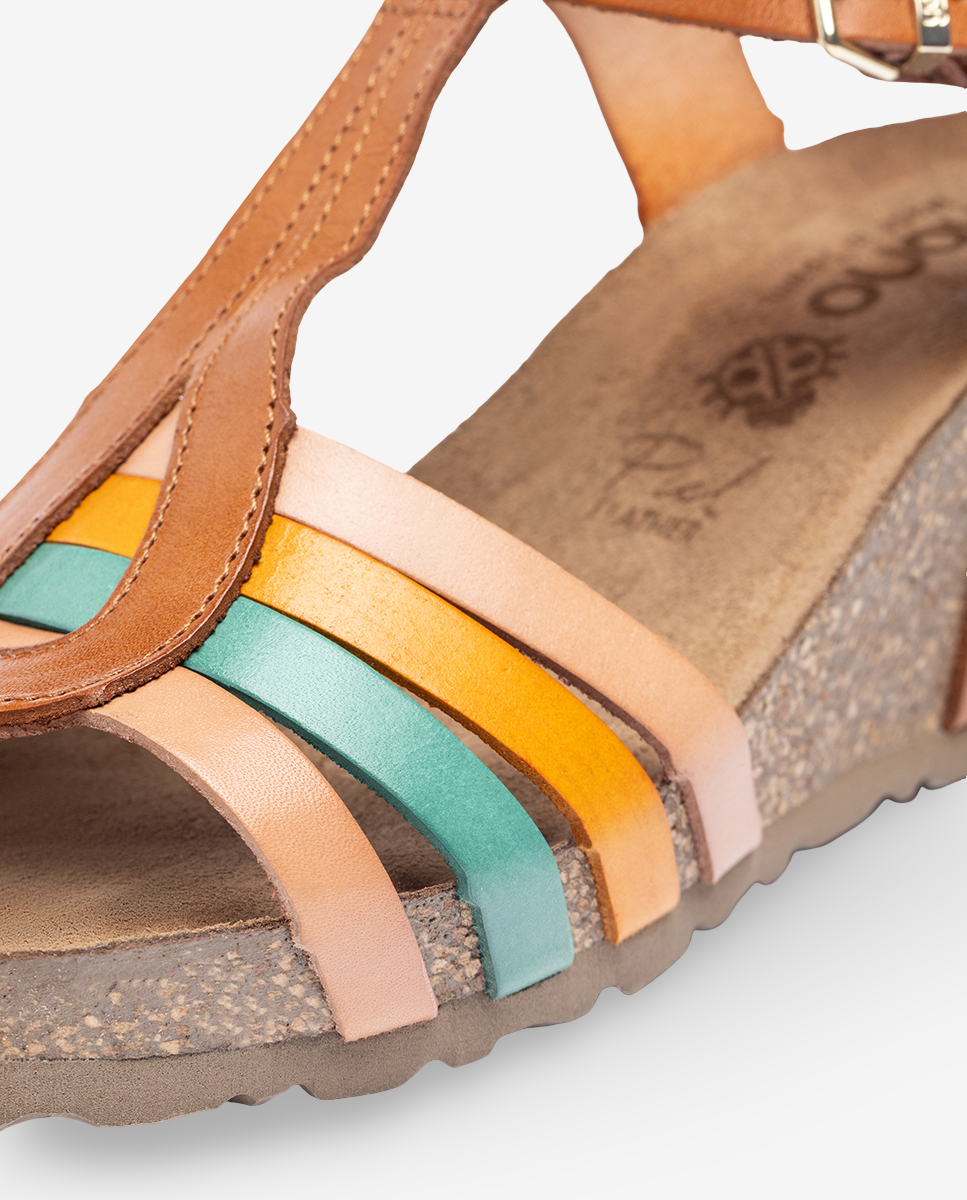 Wedge sandal CADIZ-301 brown