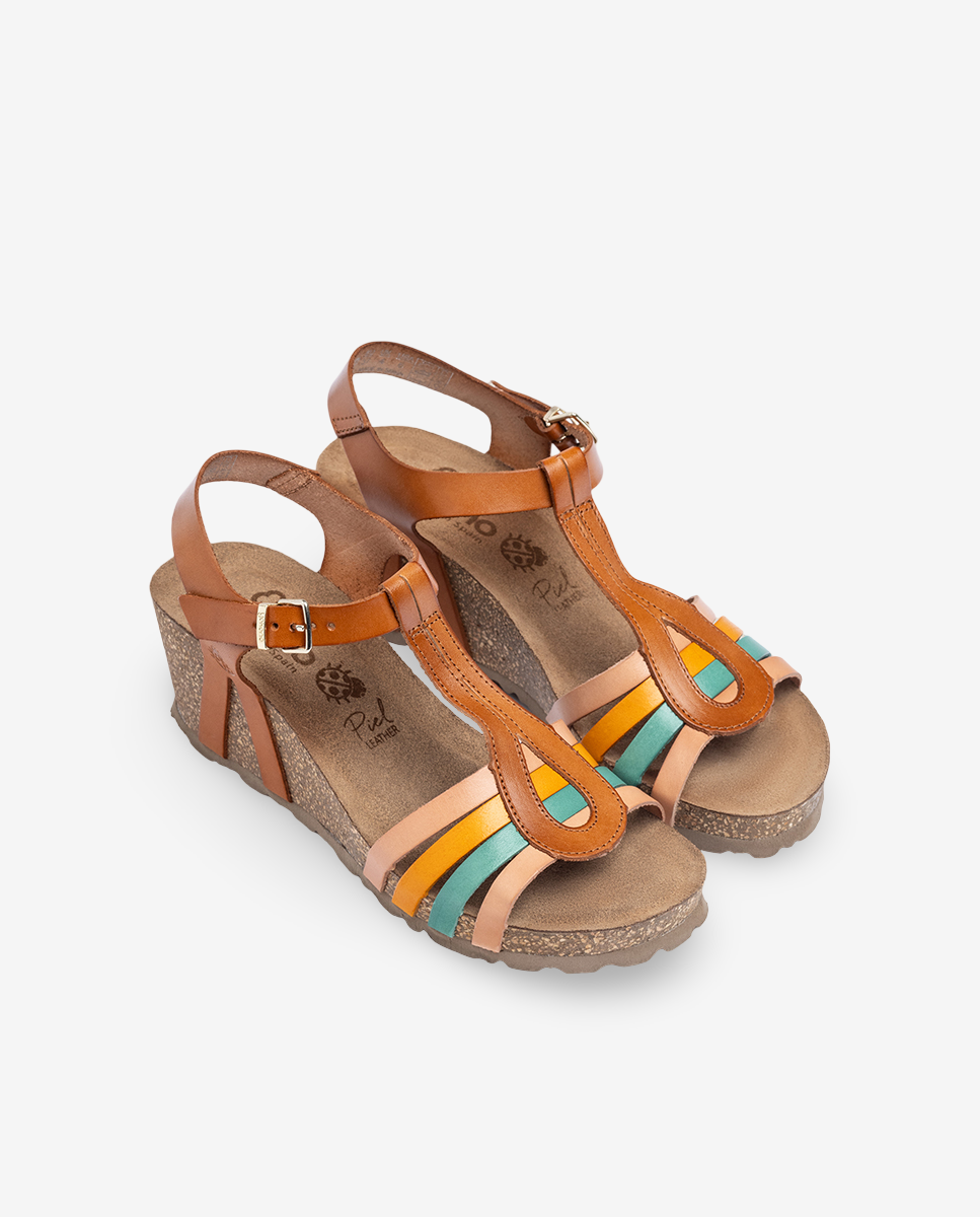 Wedge sandal CADIZ-301 brown