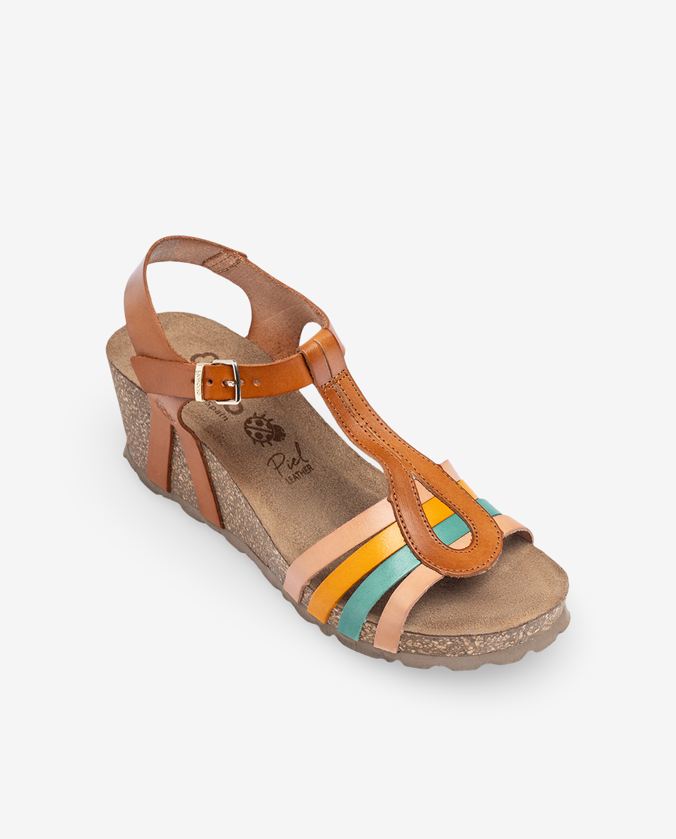 Wedge sandal CADIZ-301 brown