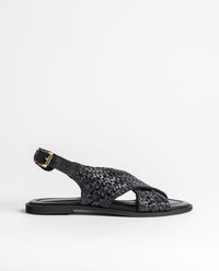Sandale plate CRES-252 noir