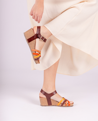 Wedge sandal CADIZ-256 Brown