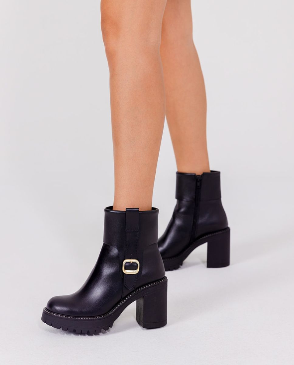 Stiefelette mit Obertail TUNA-005 Schwarz