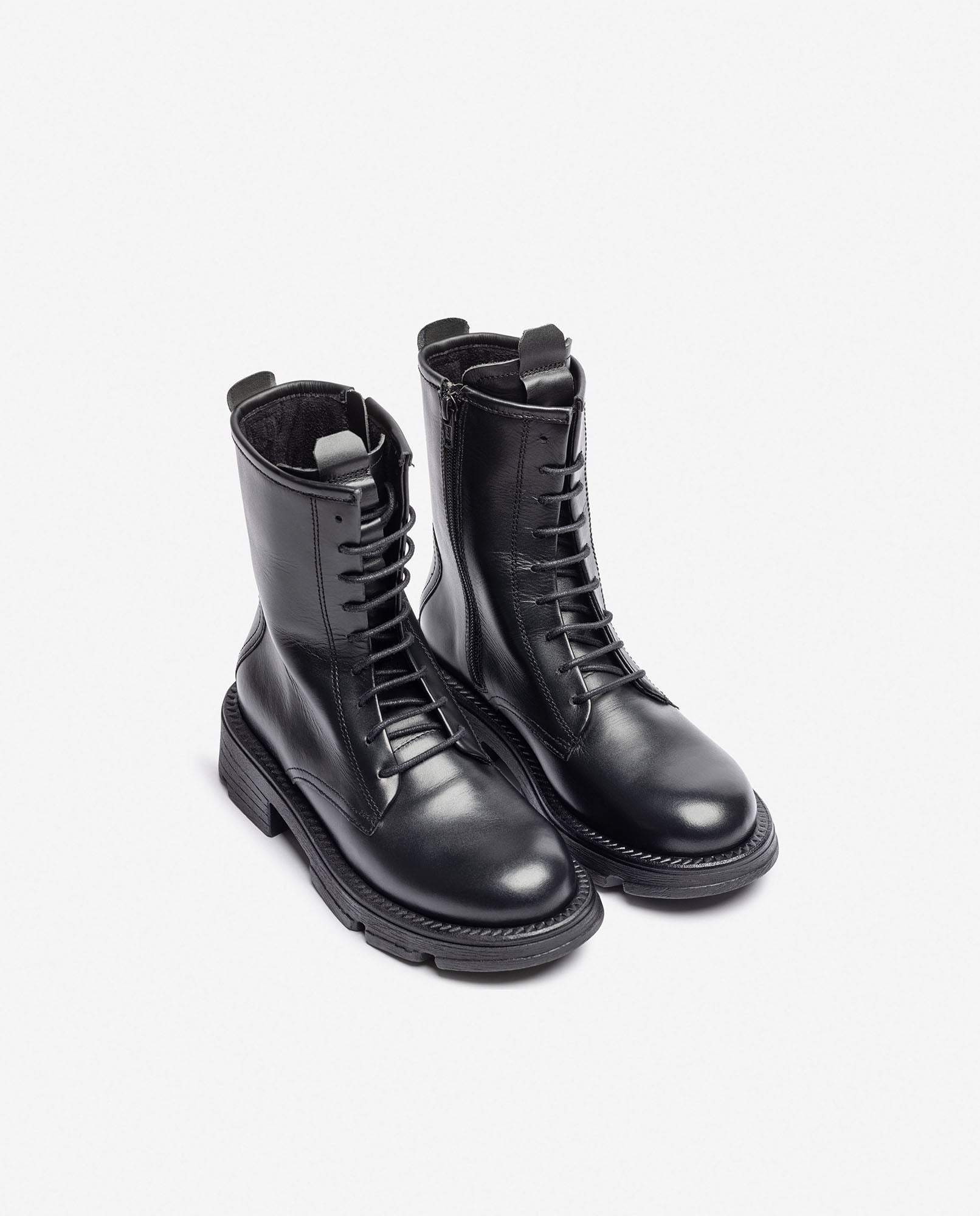 Flache Stiefeletten ELZE-010 schwarz