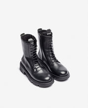 Flache Stiefeletten ELZE-010 schwarz