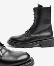 Flache Stiefeletten ELZE-010 schwarz