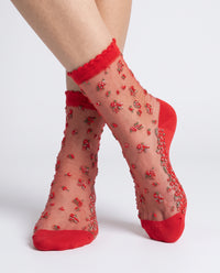 Chaussette NELY rouge