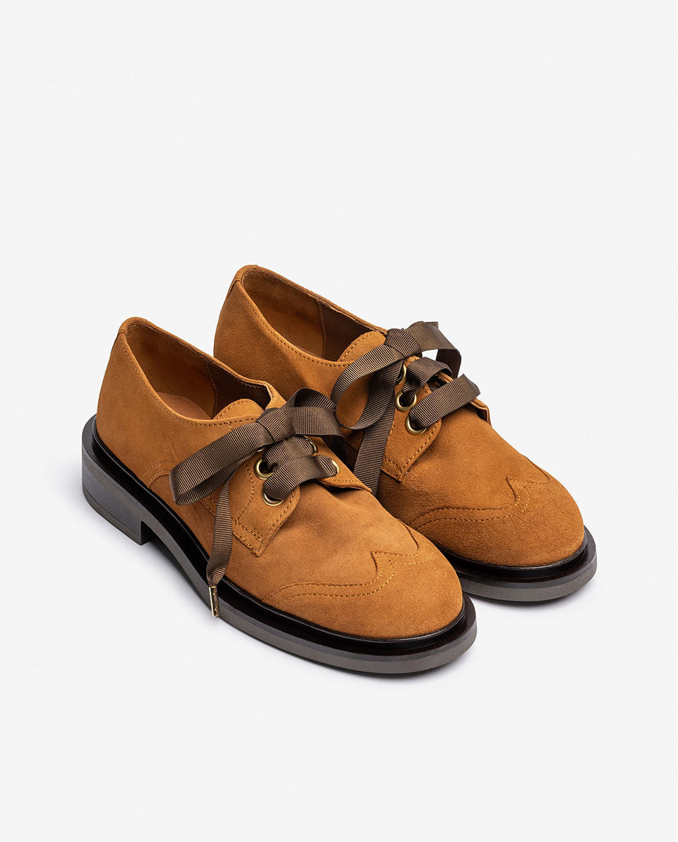 Zapato plano LEI-004 marrón