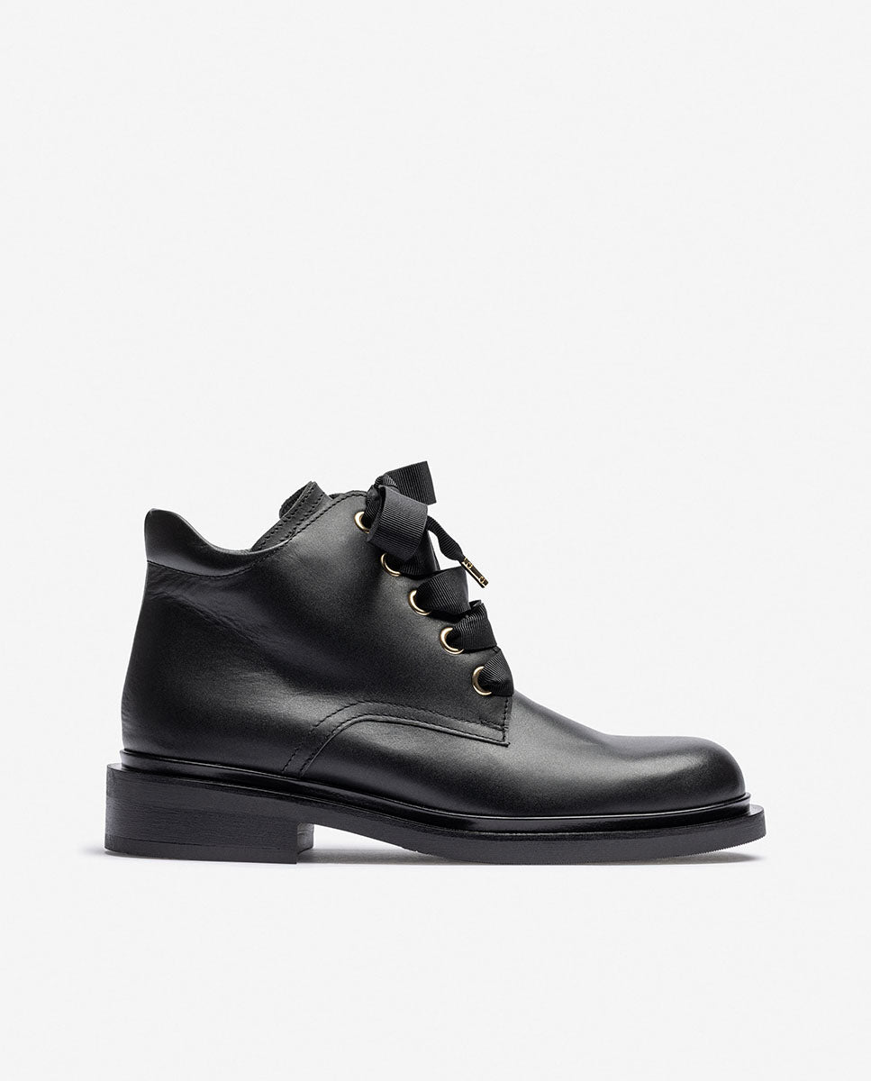 Bottine plate LEI-006 noir