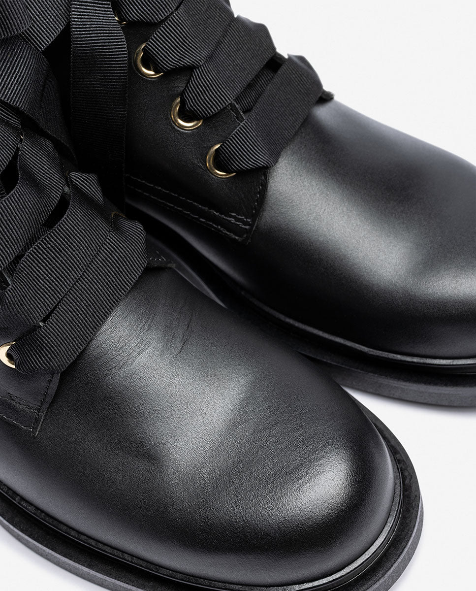 Bottine plate LEI-006 noir