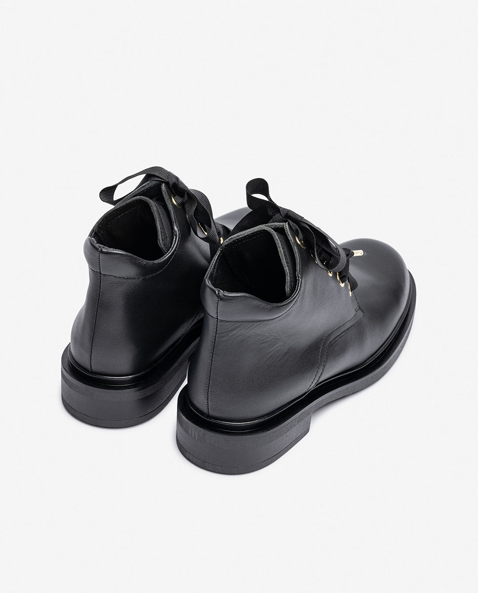Bottine plate LEI-006 noir