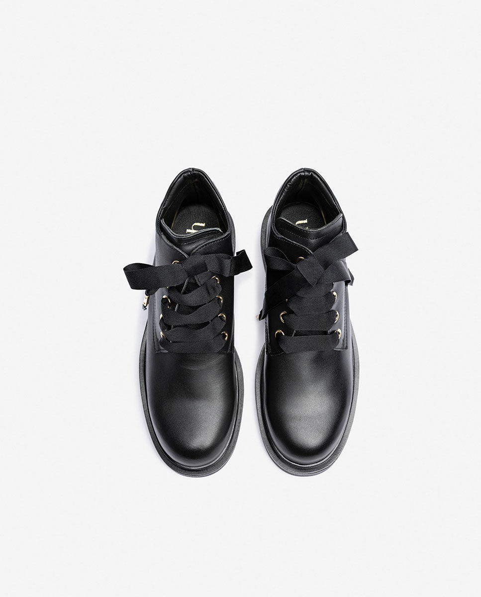 Bottine plate LEI-006 noir
