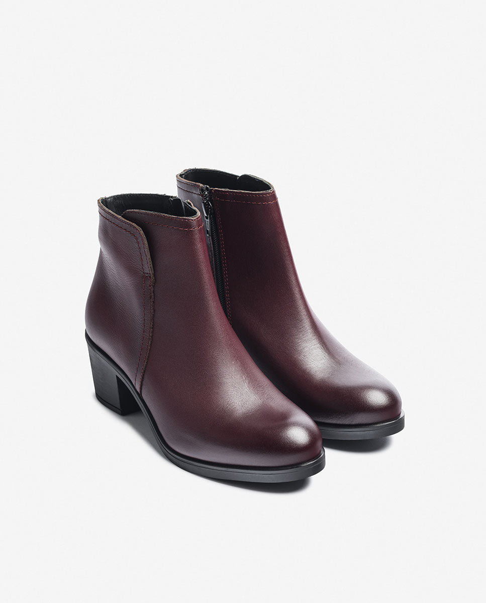Heeled ankle boot LILLE-016 burgundy