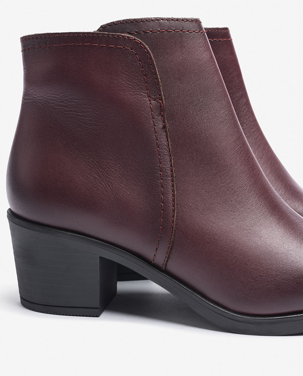 Heeled ankle boot LILLE-016 burgundy