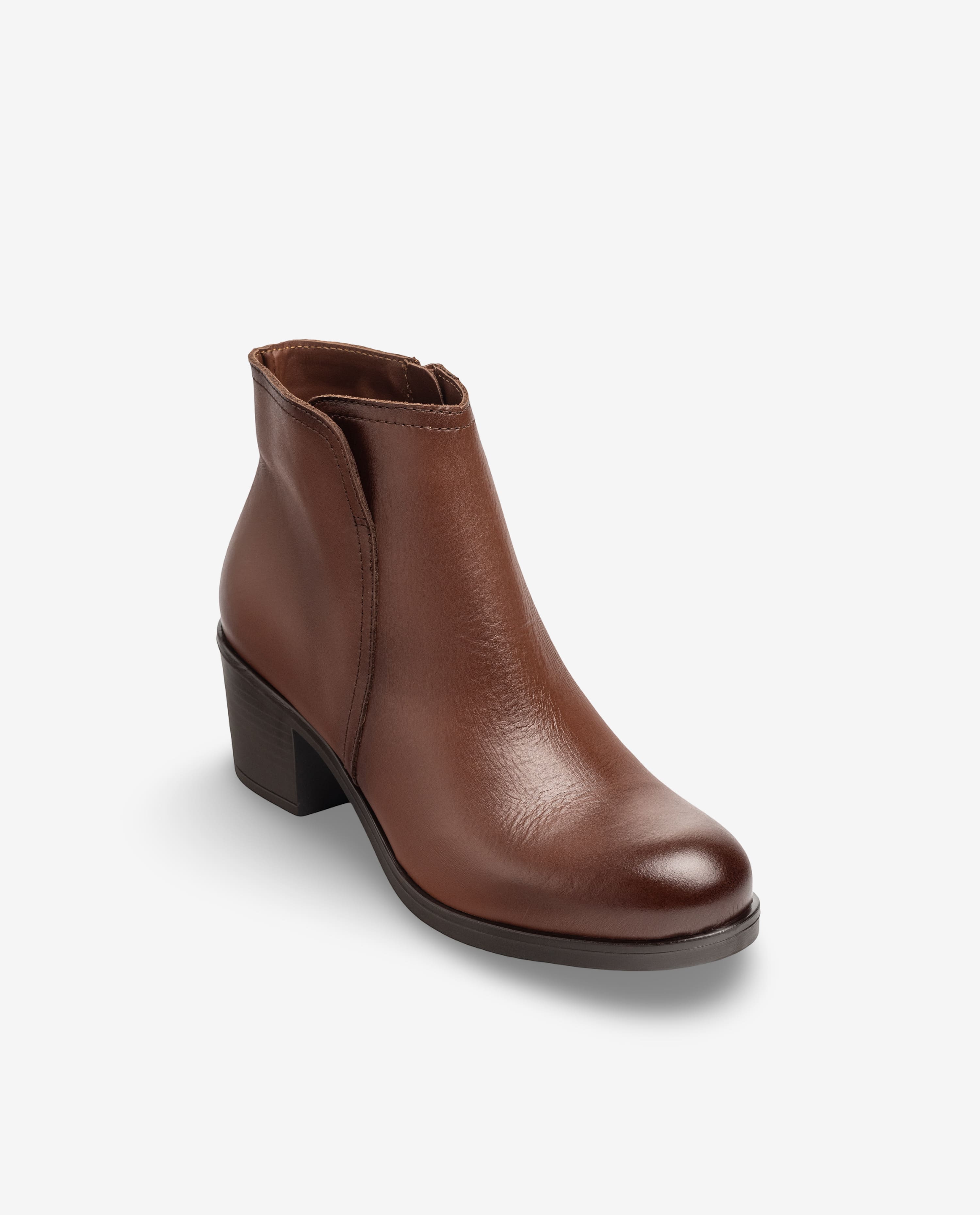 Stivaletto con tacco LILLE-016 marrone