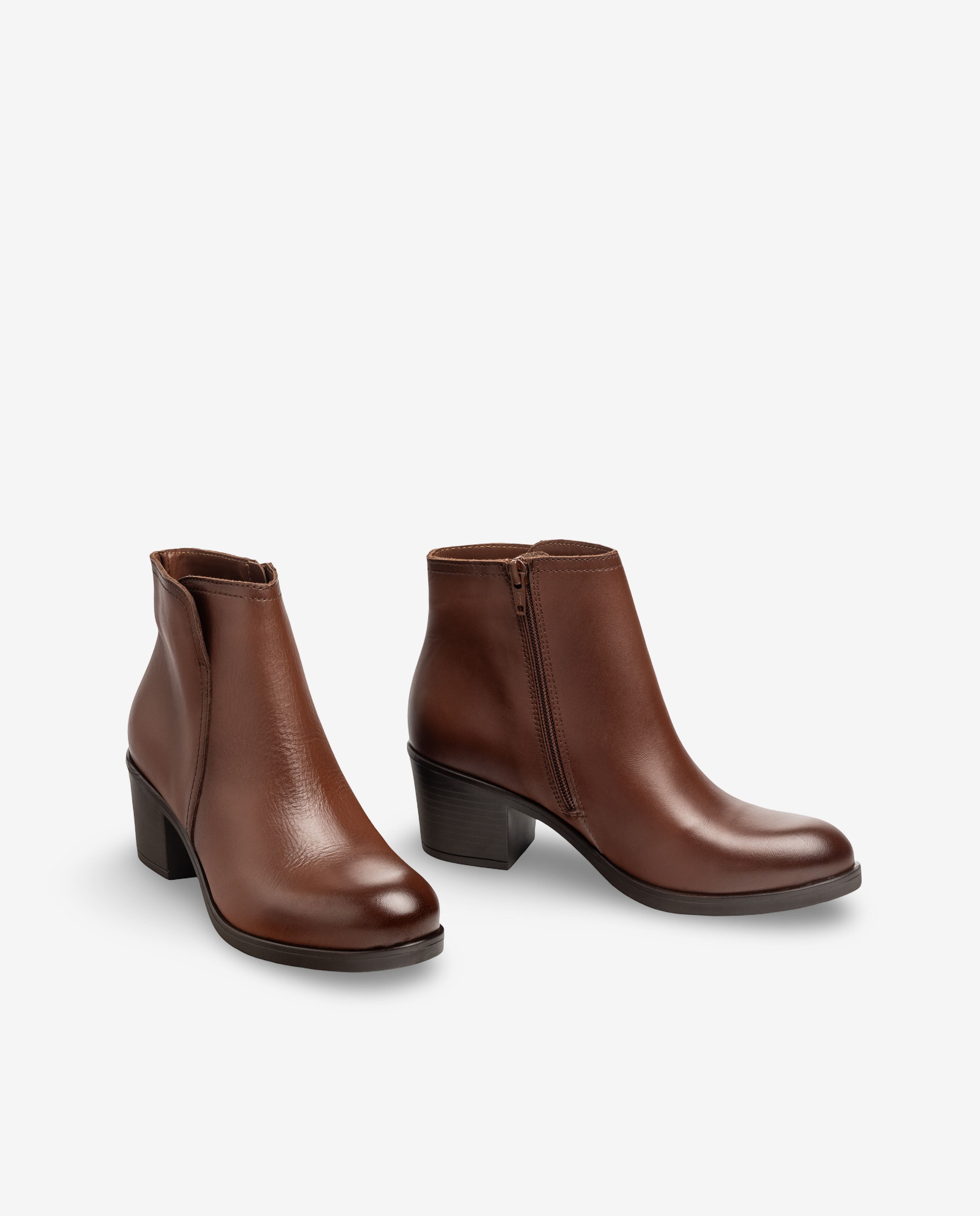 Stivaletto con tacco LILLE-016 marrone