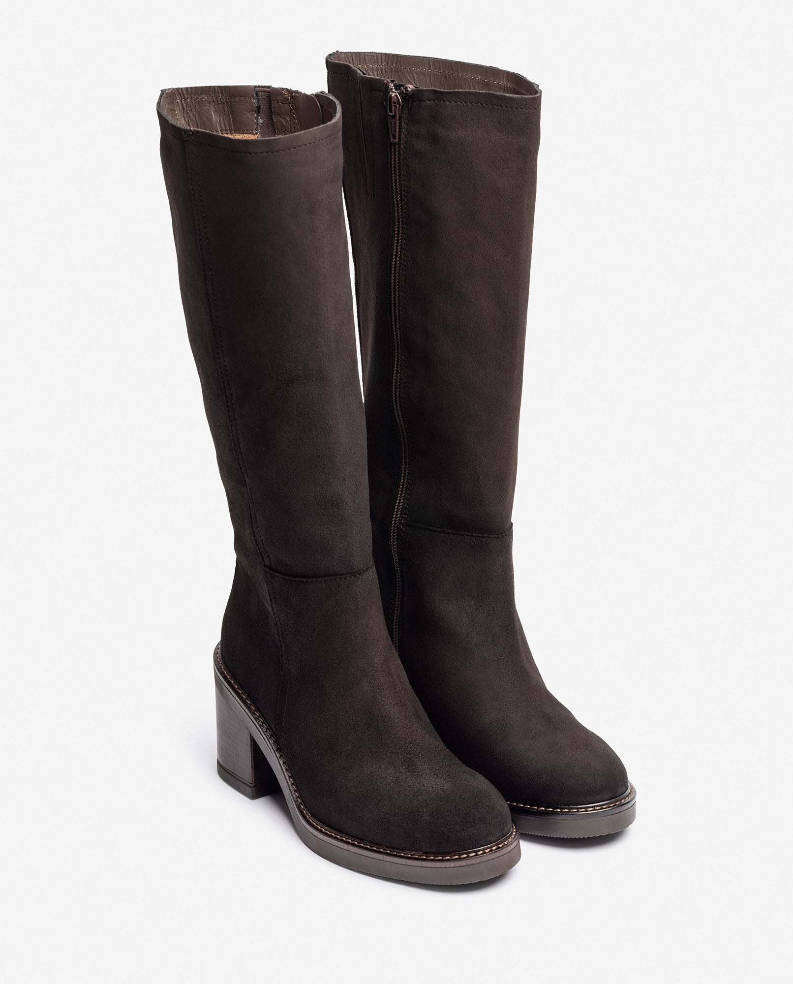 Stivale con tacco MIRE-003 marrone 