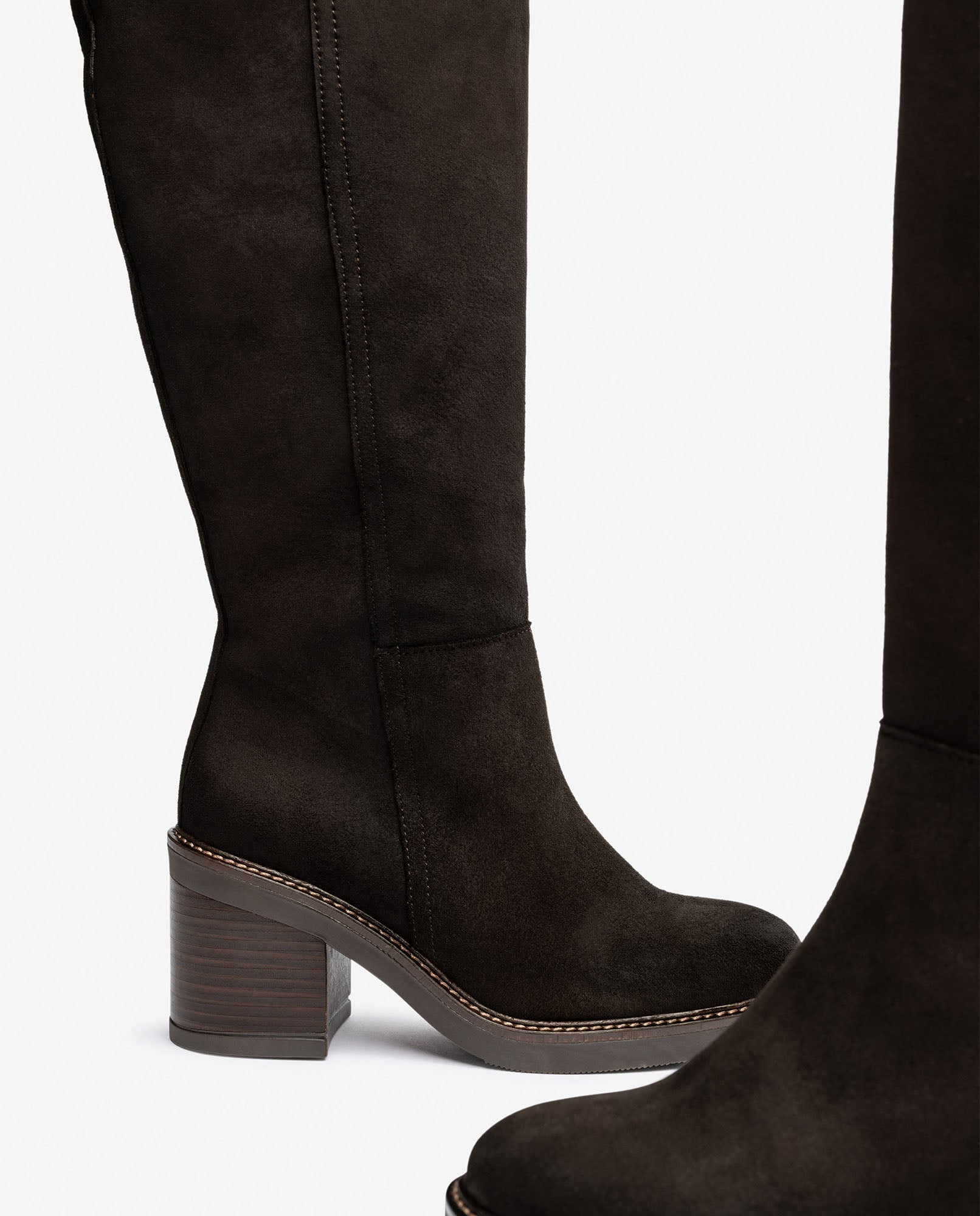 Stivale con tacco MIRE-003 marrone 