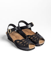 Keilsandalette MONACO-003 schwarz