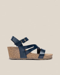 Sandalia cuña Cadiz 302 azul