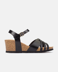 Keilsandalette CADIZ-137 schwarz