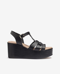 Wedge sandal LANZAROTE-002 black