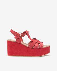 Wedge sandal LANZAROTE-002 red