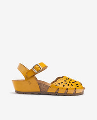 Sandalia de cuña MONACO-247 amarillo